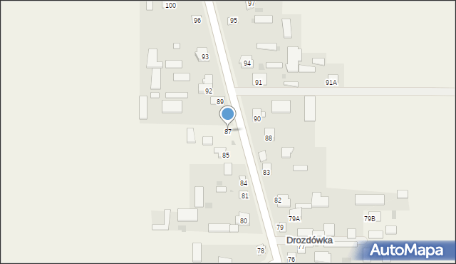 Drozdówka, Drozdówka, 87, mapa Drozdówka