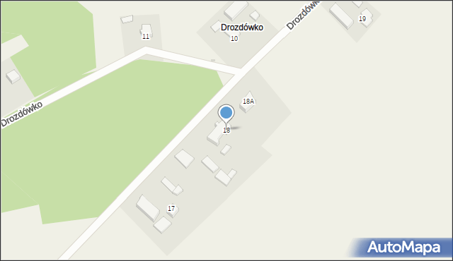 Drozdówko, Drozdówko, 18, mapa Drozdówko