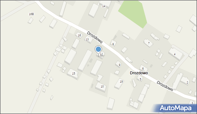 Drozdowo, Drozdowo, 12/1, mapa Drozdowo