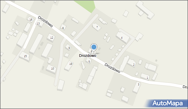 Drozdowo, Drozdowo, 6/1, mapa Drozdowo