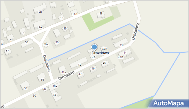 Drozdowo, Drozdowo, 42/1, mapa Drozdowo