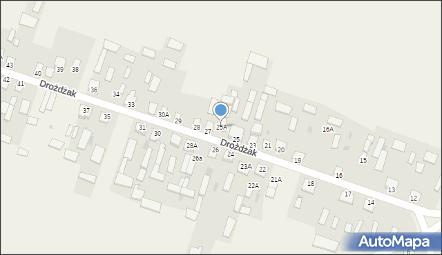 Drożdżak, Drożdżak, 25A, mapa Drożdżak