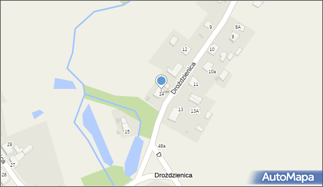 Drożdzienica, Drożdzienica, 14, mapa Drożdzienica