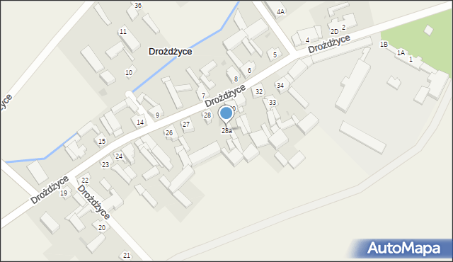 Drożdżyce, Drożdżyce, 28a, mapa Drożdżyce