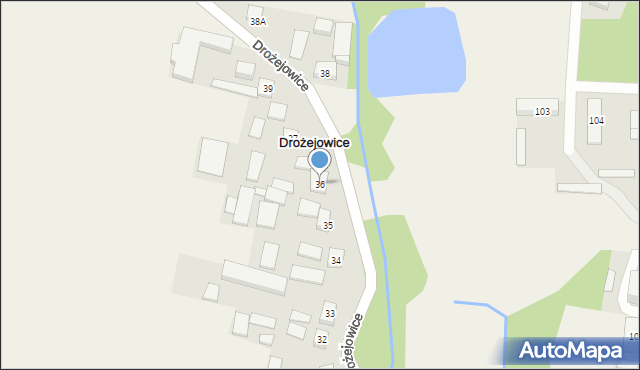 Drożejowice, Drożejowice, 36, mapa Drożejowice