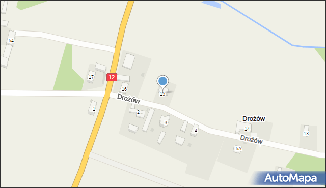 Drożów, Drożów, 15, mapa Drożów