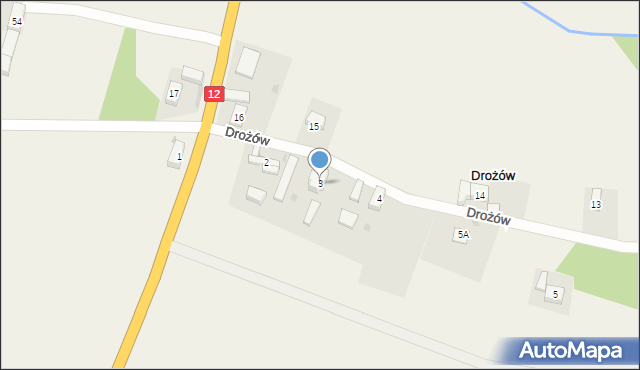 Drożów, Drożów, 3, mapa Drożów