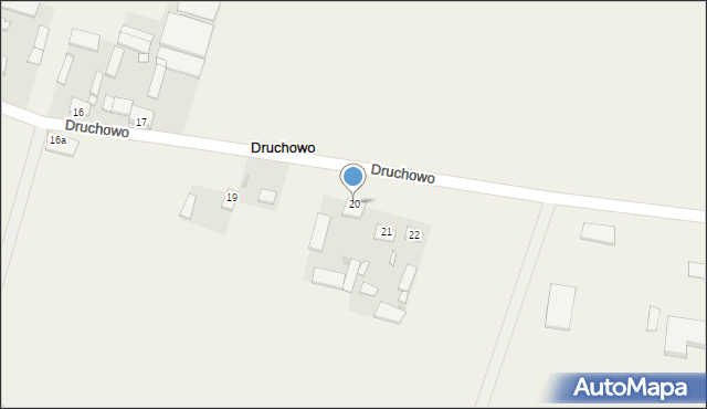 Druchowo, Druchowo, 20, mapa Druchowo