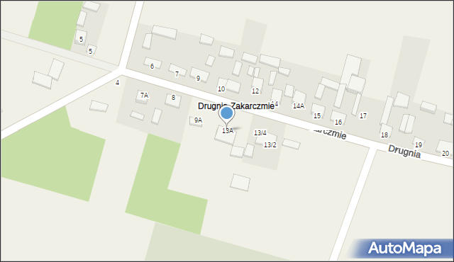 Drugnia, Drugnia-Zakarczmie, 13A, mapa Drugnia