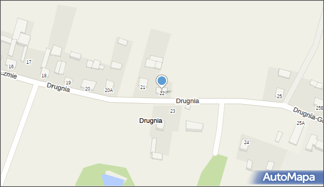 Drugnia, Drugnia-Zakarczmie, 22, mapa Drugnia