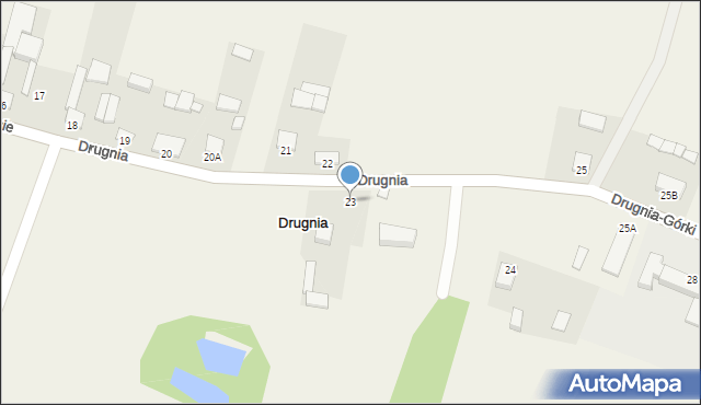 Drugnia, Drugnia-Zakarczmie, 23, mapa Drugnia