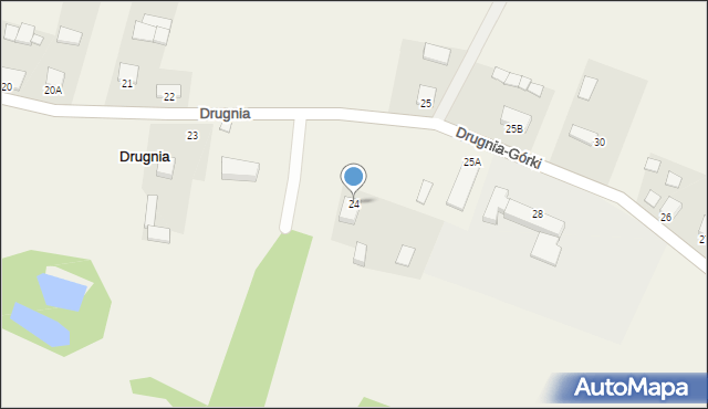 Drugnia, Drugnia-Zakarczmie, 24, mapa Drugnia