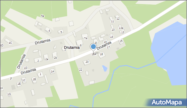 Drutarnia, Drutarnia, 18A, mapa Drutarnia