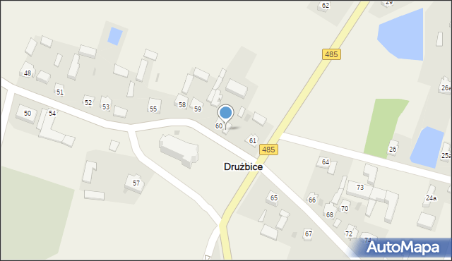 Drużbice-Kolonia, Drużbice-Kolonia, 61, mapa Drużbice-Kolonia