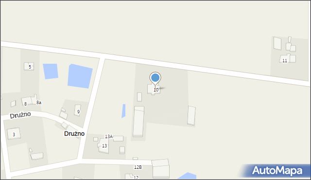 Drużno, Drużno, 10, mapa Drużno