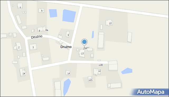 Drużno, Drużno, 13A, mapa Drużno