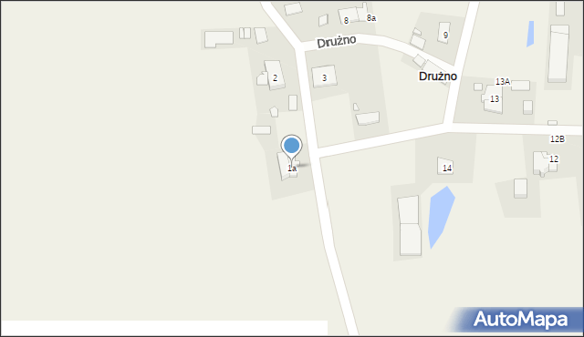 Drużno, Drużno, 1a, mapa Drużno