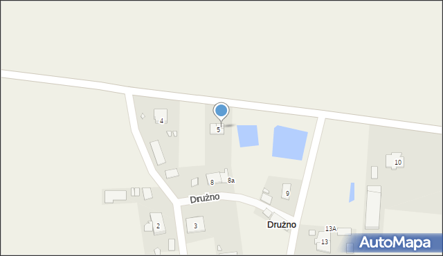 Drużno, Drużno, 5a, mapa Drużno