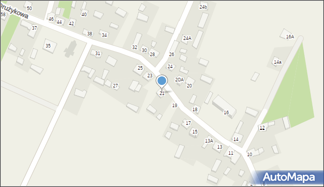 Drużykowa, Drużykowa, 21, mapa Drużykowa