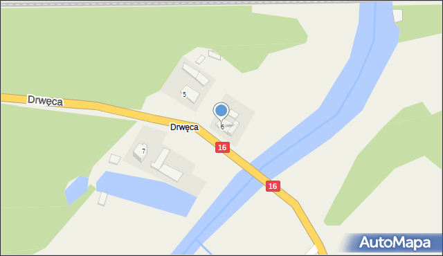 Drwęca, Drwęca, 6, mapa Drwęca