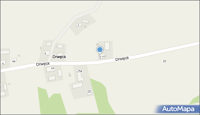 Drwęck, Drwęck, 1, mapa Drwęck