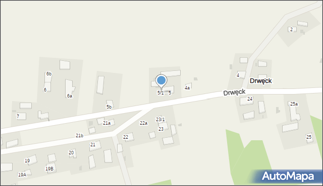 Drwęck, Drwęck, 5/1, mapa Drwęck