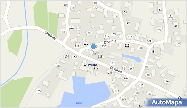 Drwinia, Drwinia, 136, mapa Drwinia