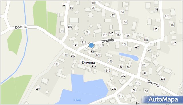 Drwinia, Drwinia, 136, mapa Drwinia