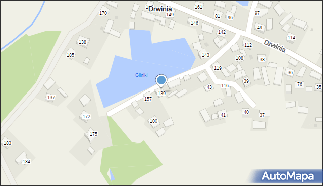 Drwinia, Drwinia, 139, mapa Drwinia