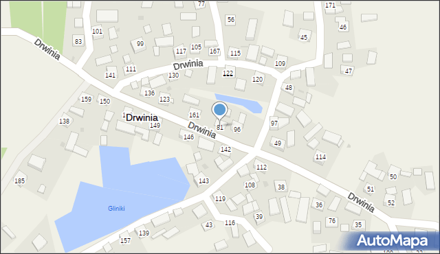 Drwinia, Drwinia, 81, mapa Drwinia