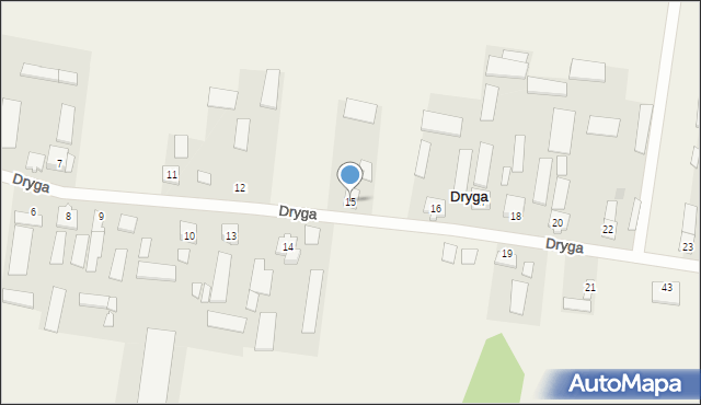 Dryga, Dryga, 15, mapa Dryga