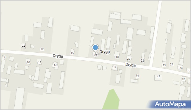 Dryga, Dryga, 16, mapa Dryga