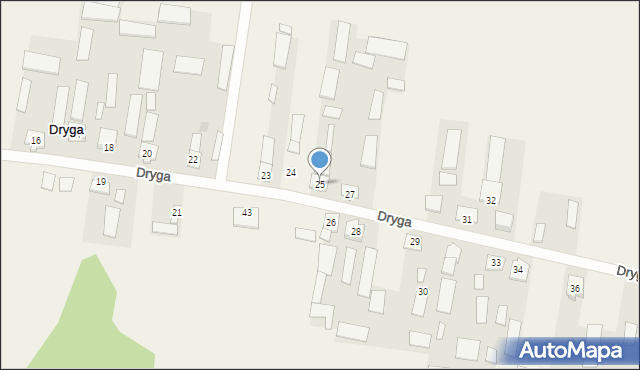 Dryga, Dryga, 25, mapa Dryga