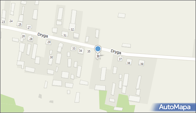 Dryga, Dryga, 36, mapa Dryga