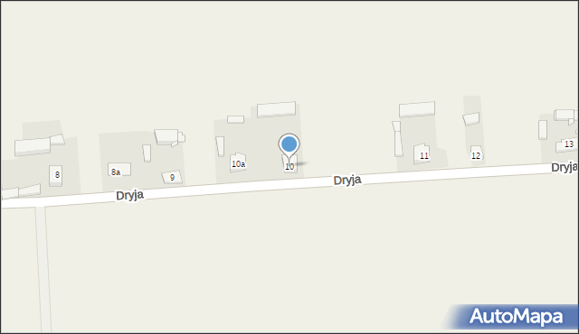 Dryja, Dryja, 10, mapa Dryja