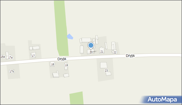 Dryja, Dryja, 20, mapa Dryja