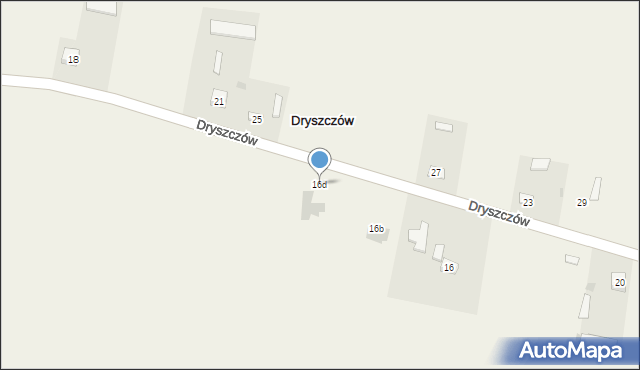 Dryszczów, Dryszczów, 16d, mapa Dryszczów