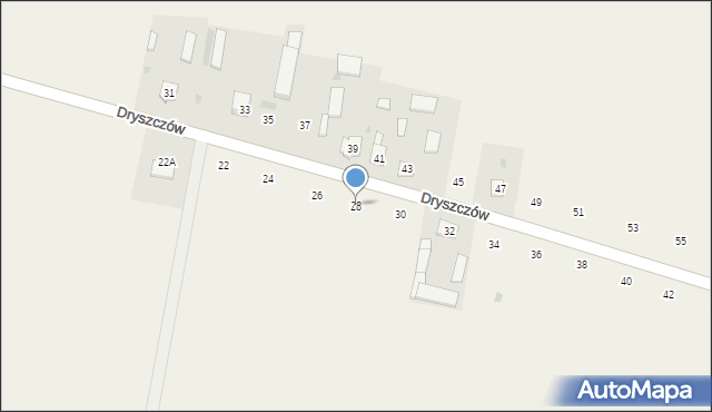 Dryszczów, Dryszczów, 28, mapa Dryszczów