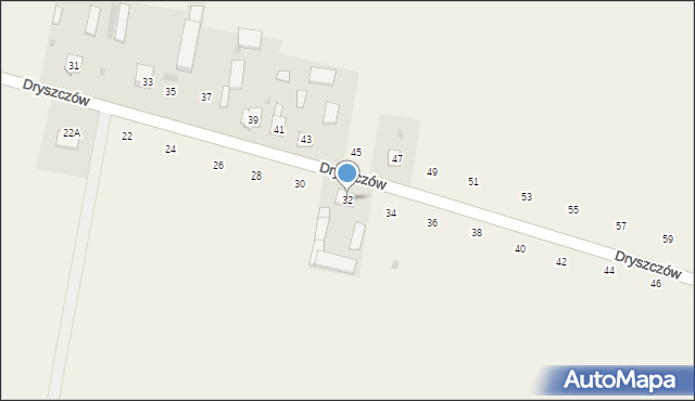 Dryszczów, Dryszczów, 32, mapa Dryszczów