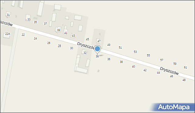 Dryszczów, Dryszczów, 34, mapa Dryszczów