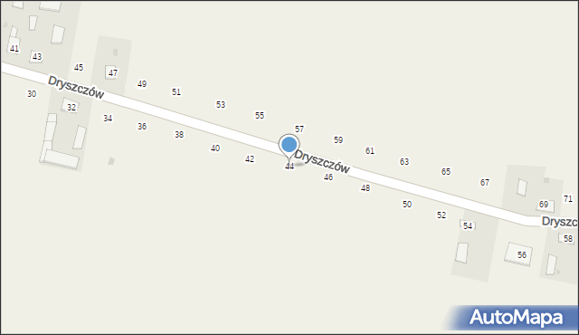 Dryszczów, Dryszczów, 44, mapa Dryszczów