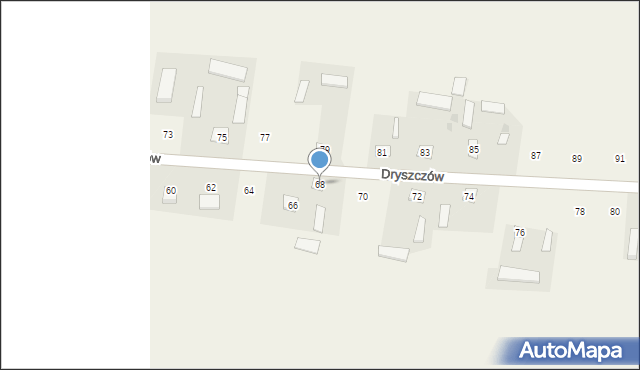 Dryszczów, Dryszczów, 68, mapa Dryszczów