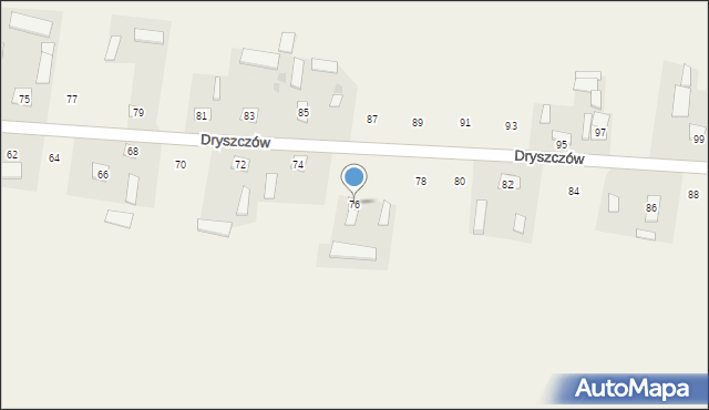 Dryszczów, Dryszczów, 76, mapa Dryszczów