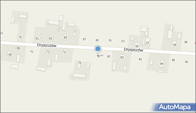 Dryszczów, Dryszczów, 78, mapa Dryszczów