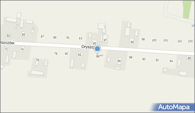 Dryszczów, Dryszczów, 84, mapa Dryszczów