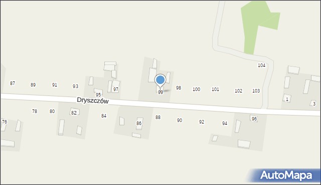 Dryszczów, Dryszczów, 99, mapa Dryszczów