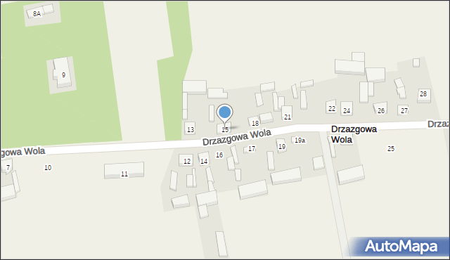 Drzazgowa Wola, Drzazgowa Wola, 15, mapa Drzazgowa Wola