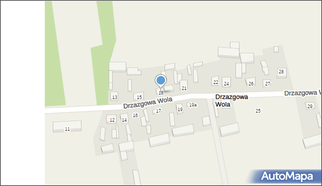 Drzazgowa Wola, Drzazgowa Wola, 18, mapa Drzazgowa Wola