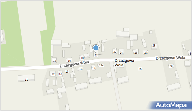 Drzazgowa Wola, Drzazgowa Wola, 21, mapa Drzazgowa Wola