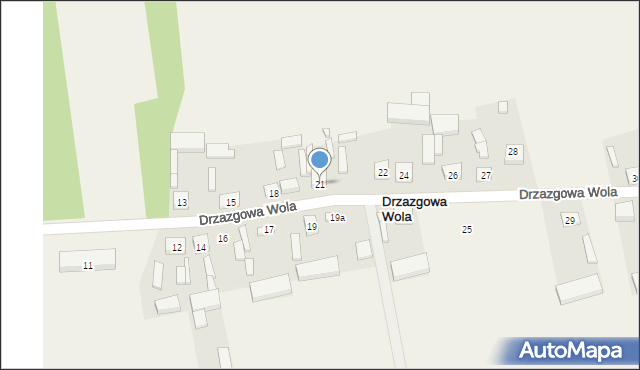 Drzazgowa Wola, Drzazgowa Wola, 21, mapa Drzazgowa Wola